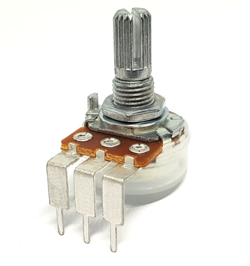 25K Linear (B) 16mm Alpha Potentiometer - PCB Mount - Click Image to Close